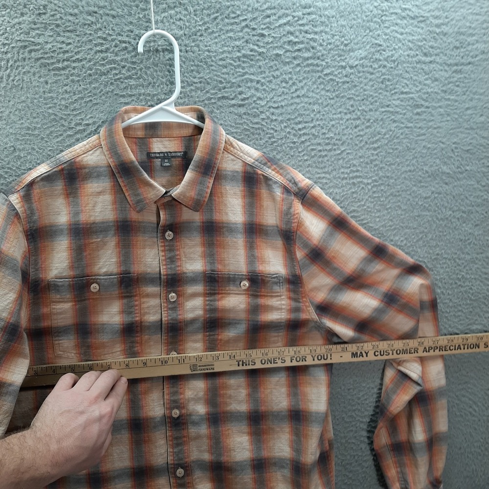 Threads 4 Thought Shirt Adult Medium Multicolor Plaid 100% Organic Cotton Preppy - Picture 3 of 8